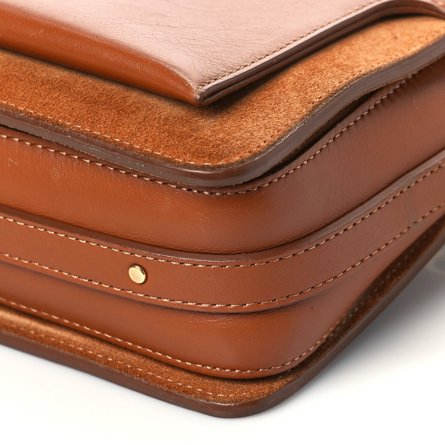 Chloe Calfskin Suede Small Roy Bag Caramel 9 of 9