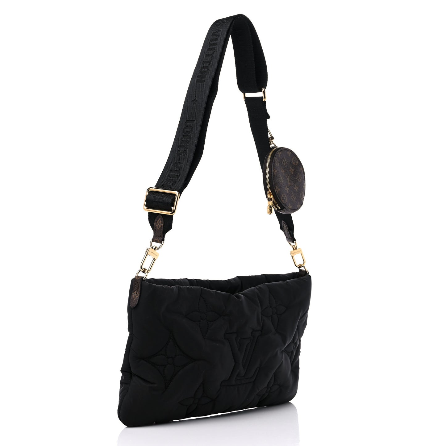 Econyl Monogram Pillow Maxi Multi Pochette Accessories Black
