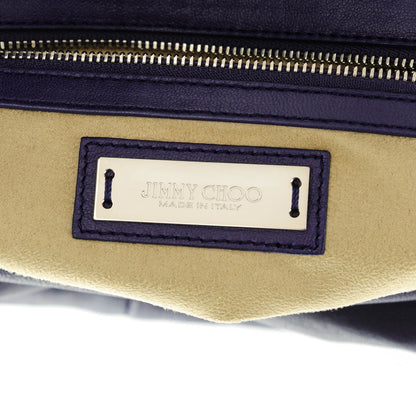 Jimmy Choo Lambskin Small Biker Saddle Chain Satchel Purple 7 of 7