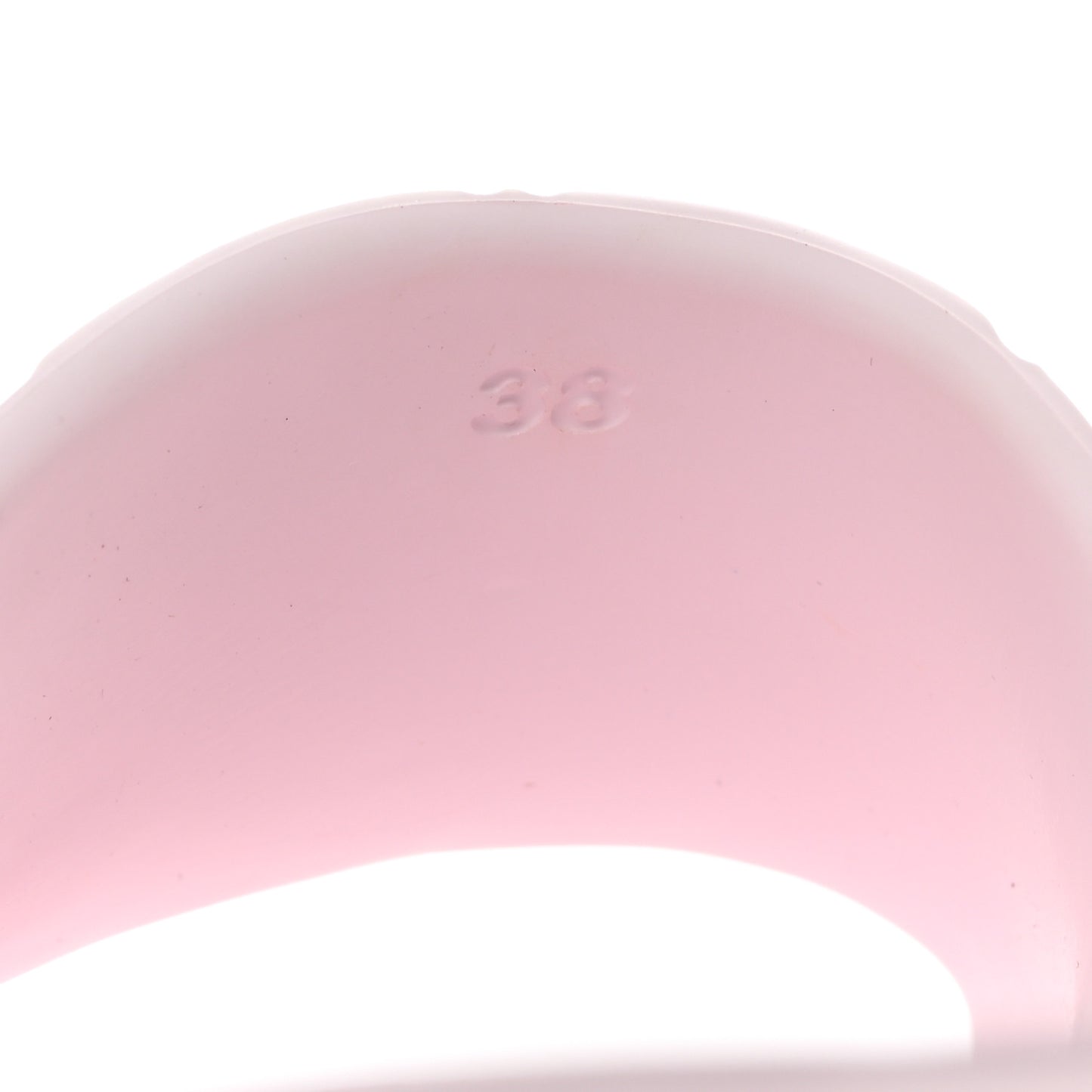 Rubber Monogram Embossed Pool 55 Flat Comfort Mule 38 Rose Clair