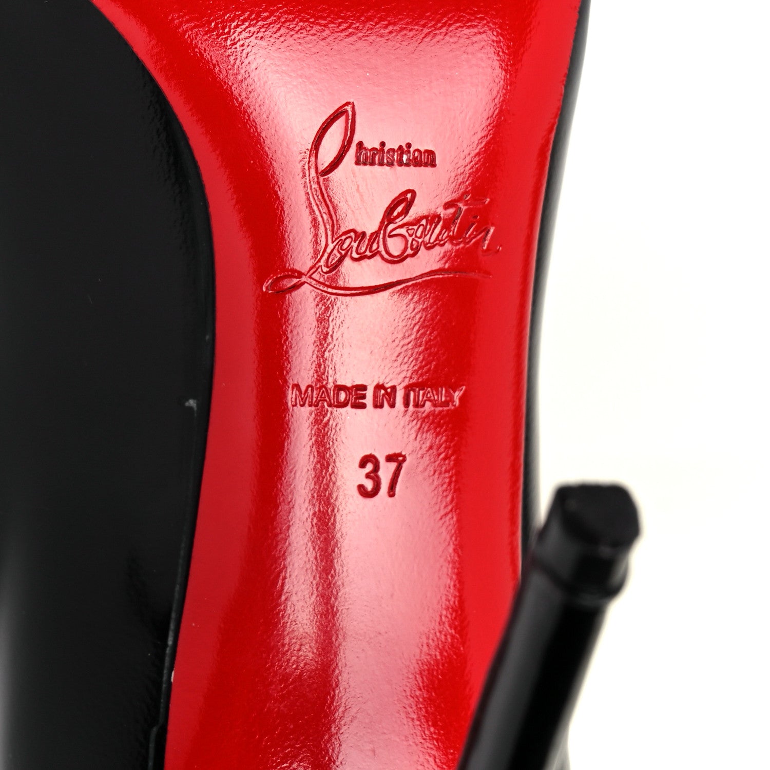 Christian Louboutin Shiny Nappa Pigalle Follies 100 Pumps 37 Black 6 of 7