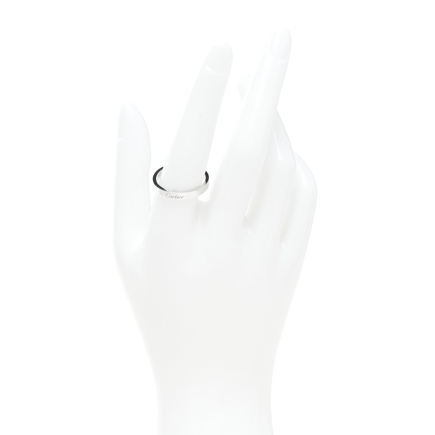 Platinum 3mm C De Cartier Wedding Band Ring 58 8.25