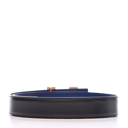 Hermes Box Chamonix 32mm H Belt 65 Black Bleu Marine 3 of 6