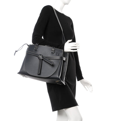 Loewe Calfskin Small Gate Tote Midnight Blue 2 of 6
