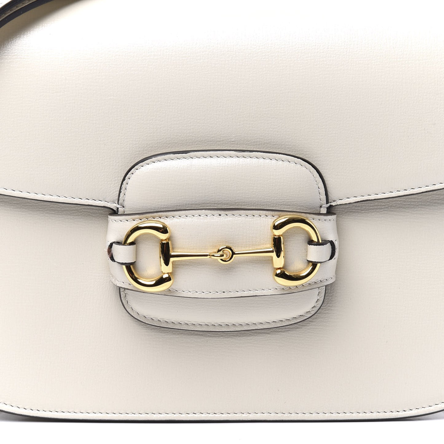 Azalea Calfskin Horsebit 1955 Shoulder Bag Mystic White