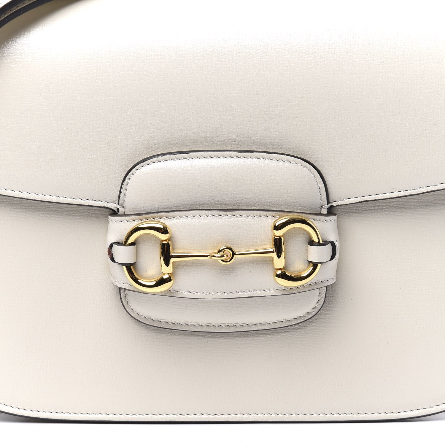 Gucci Azalea Calfskin Horsebit 1955 Shoulder Bag Mystic White 10 of 10