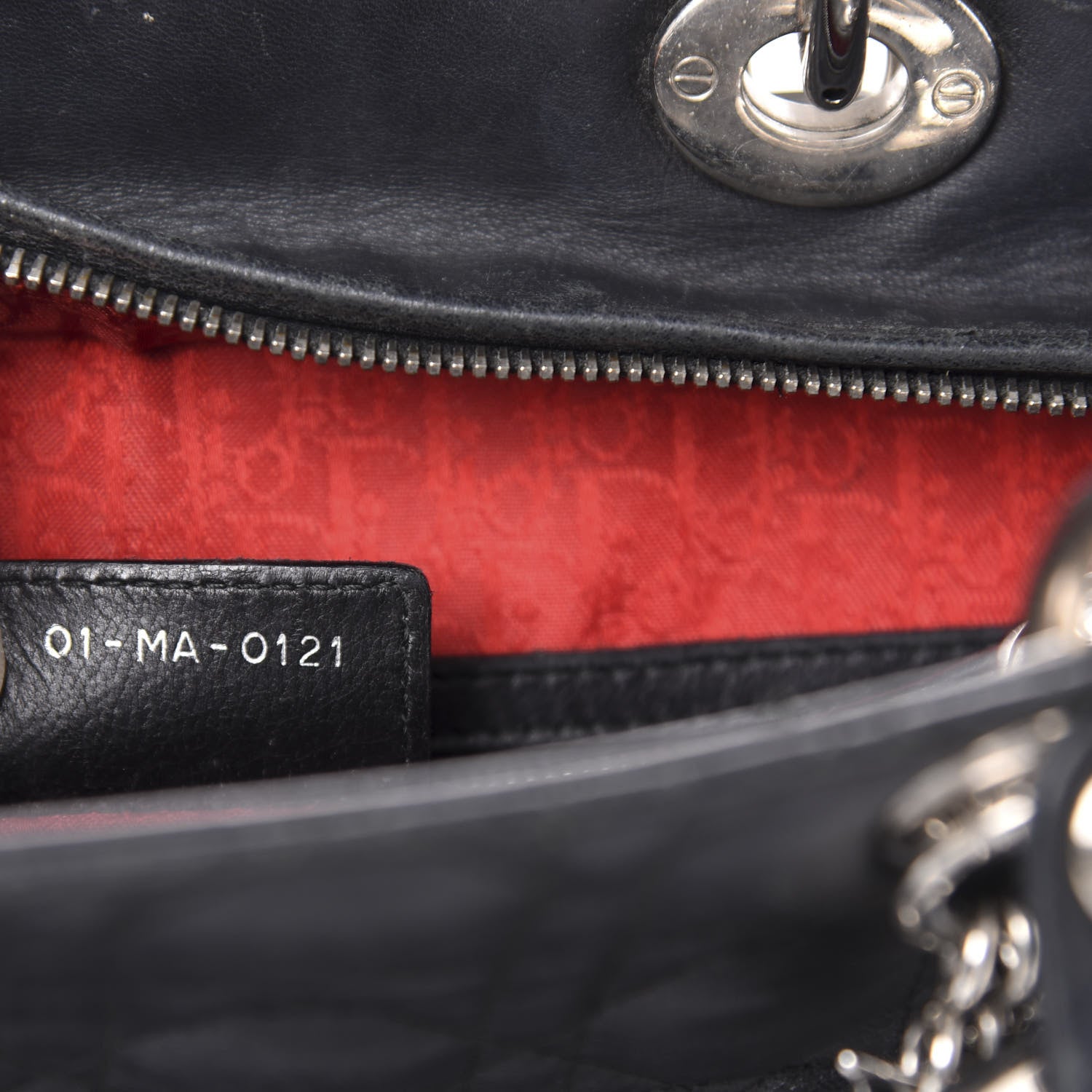 Christian Dior Lambskin Cannage Large Lady Dior Black 9 of 11