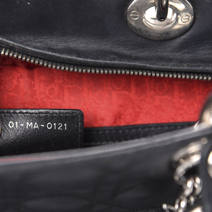 Christian Dior Lambskin Cannage Large Lady Dior Black 9 of 11