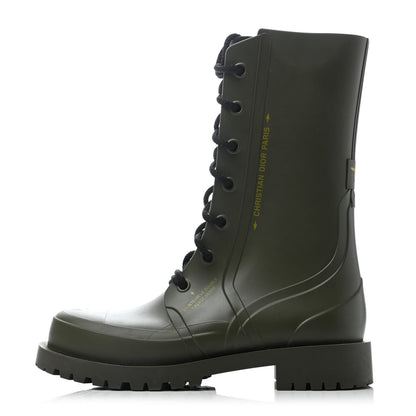 Christian Dior Rubber Diorcamp Low Boots 37 Military 1 of 6