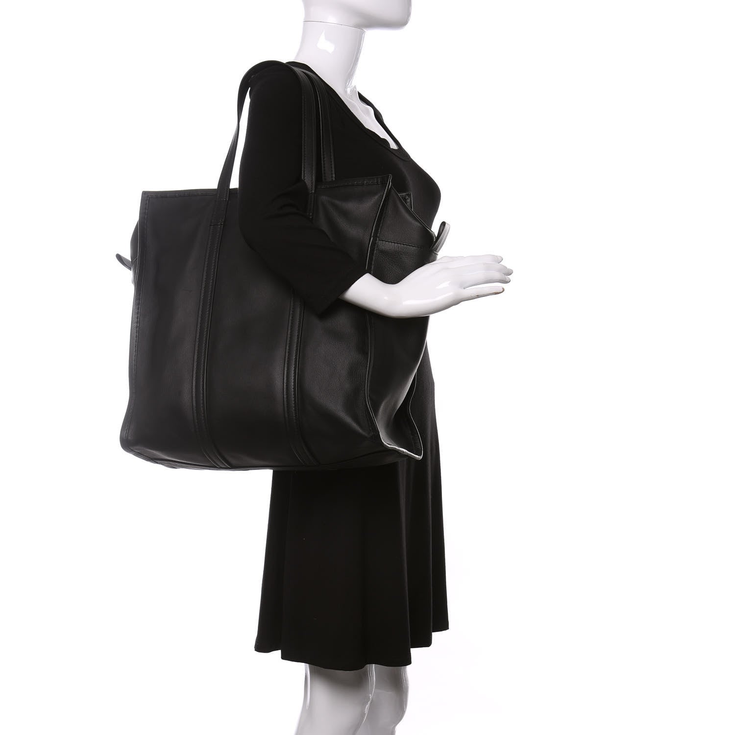 Balenciaga Agneau Medium Bazar Shopper Tote Black 2 of 9