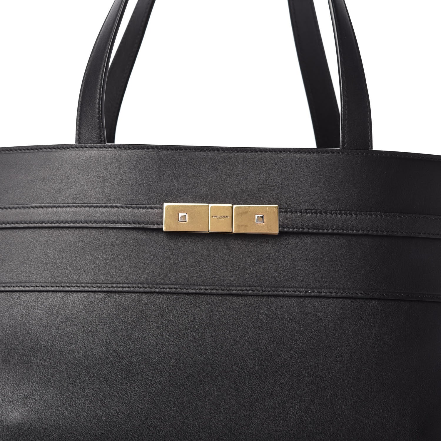 Saint Laurent Calfskin Large Manhattan Shopper Tote Black 9 of 9
