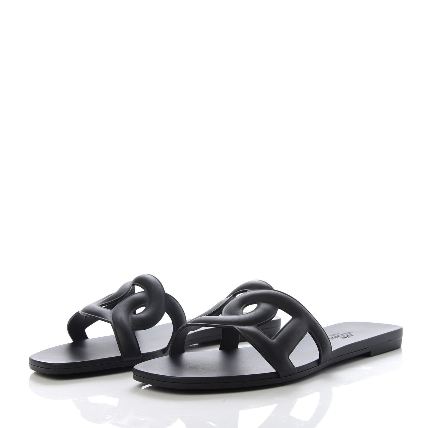 Rubber Aloha Sandals 37 Black