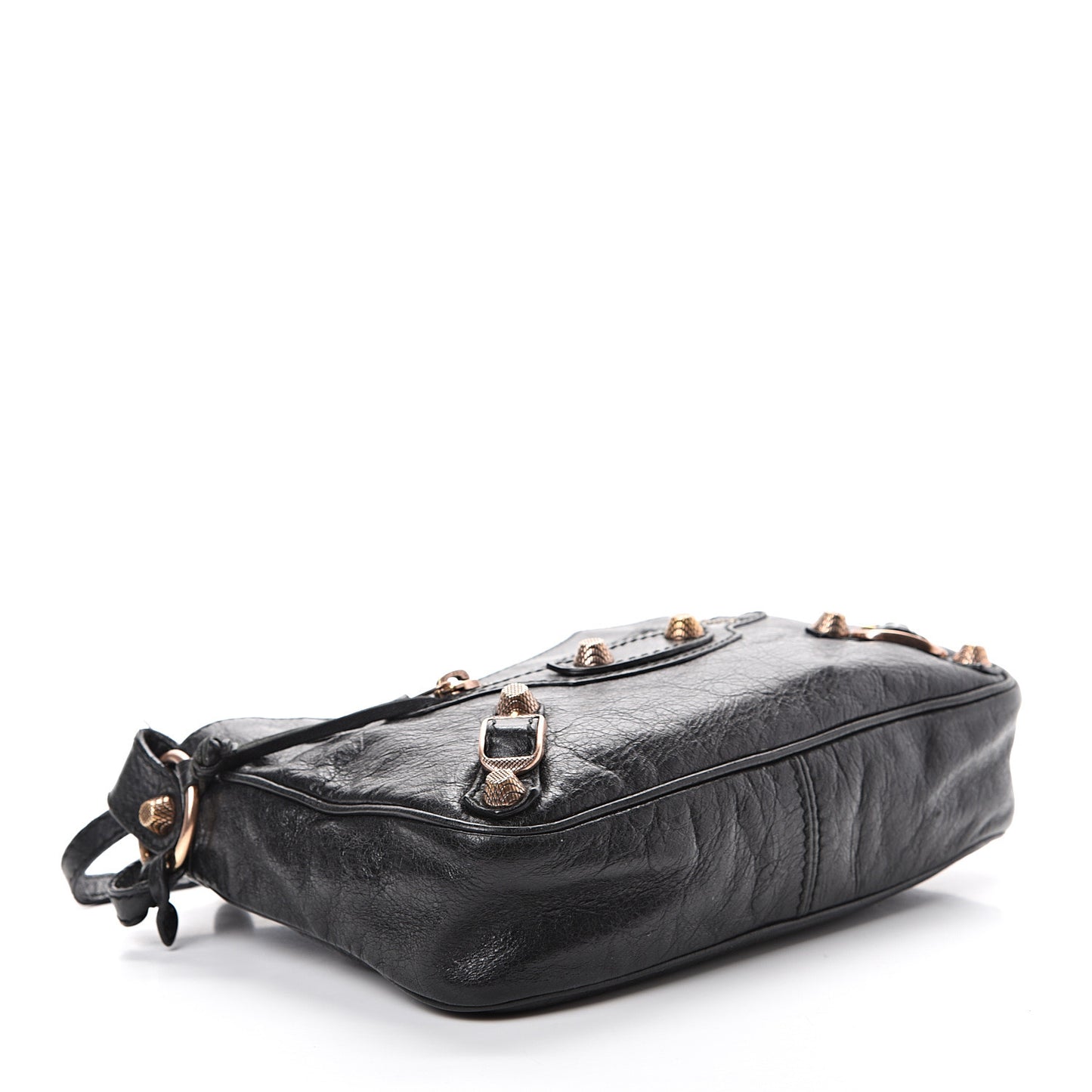 Agneau Giant 12 Rose Gold Hardware Hip Black