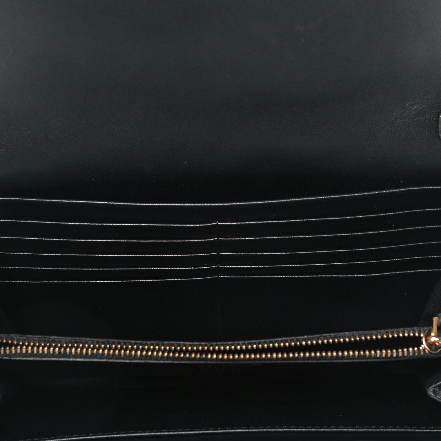 Nappa Barocco Quilted Medusa Wallet On Chain Crossbody Black