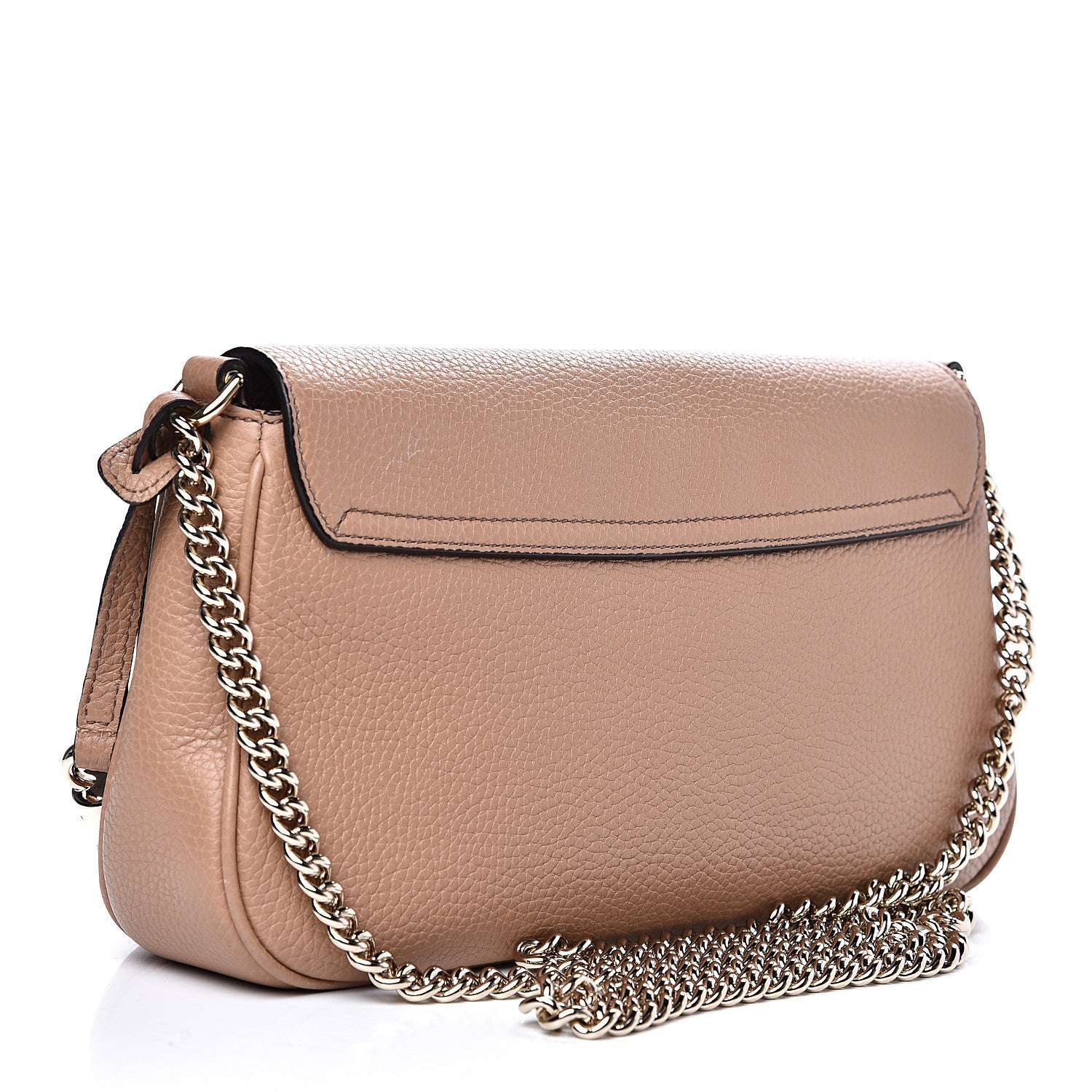 Gucci Pebbled Calfskin Medium Soho Flap Crossbody Camelia 2 of 10
