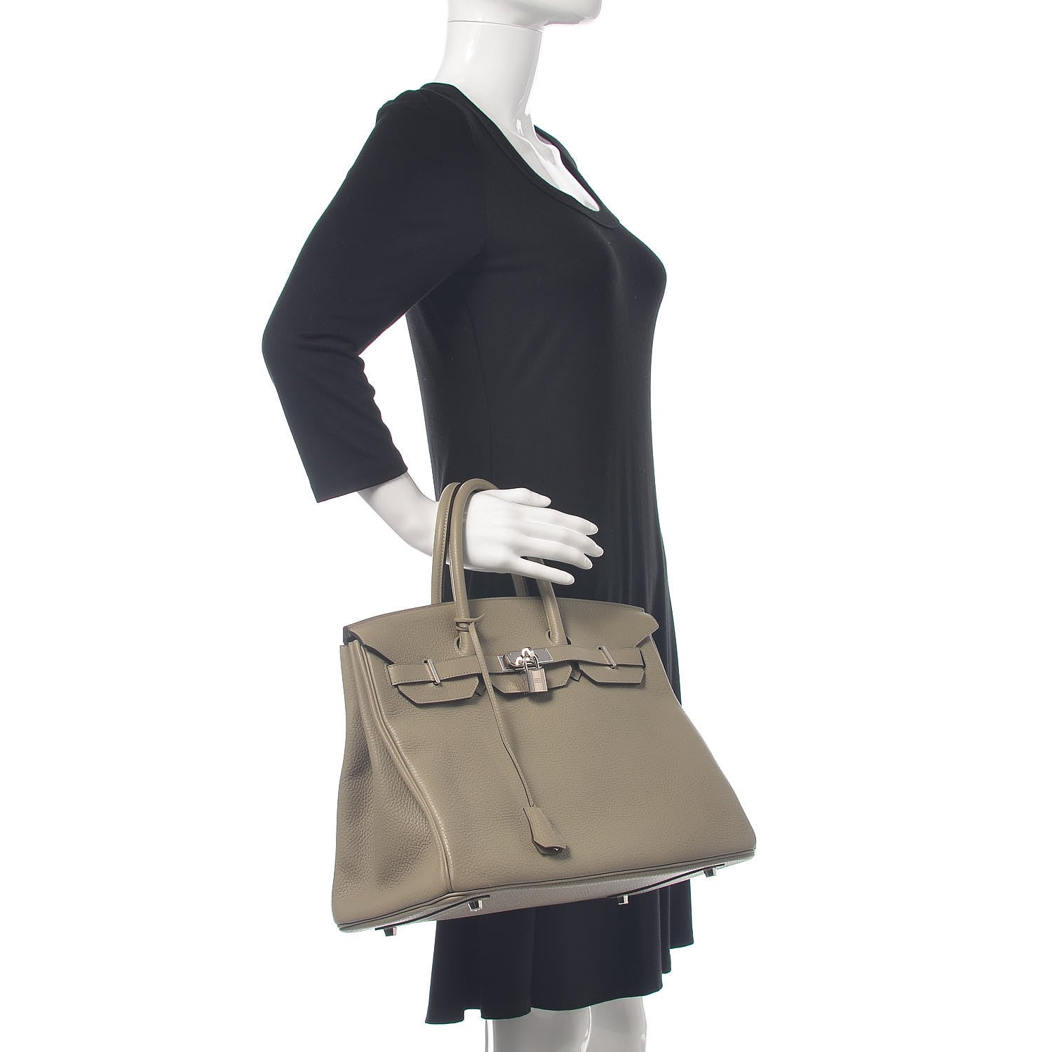 Hermes Taurillon Clemence Birkin 35 Sauge 2 of 28