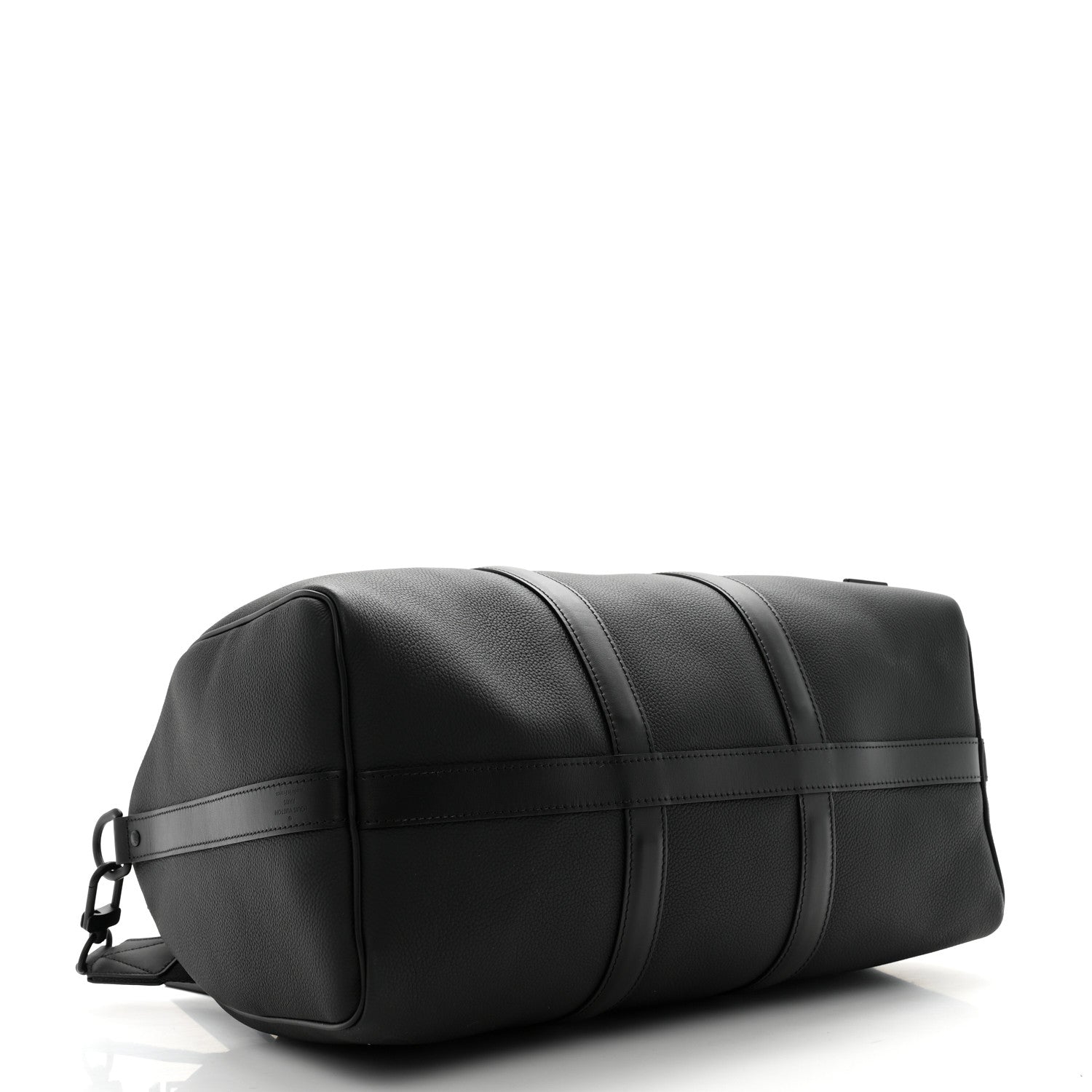 Louis Vuitton Grained Calfskin Aerogram Keepall Bandouliere 40 Black 3 of 11