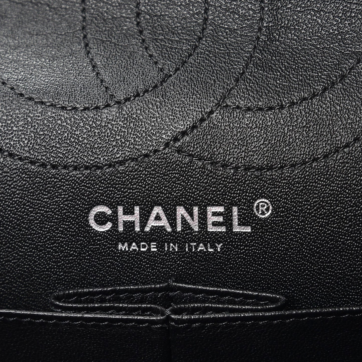 Crumpled Calfskin Quilted 2.55 Reissue 226 Flap So Black