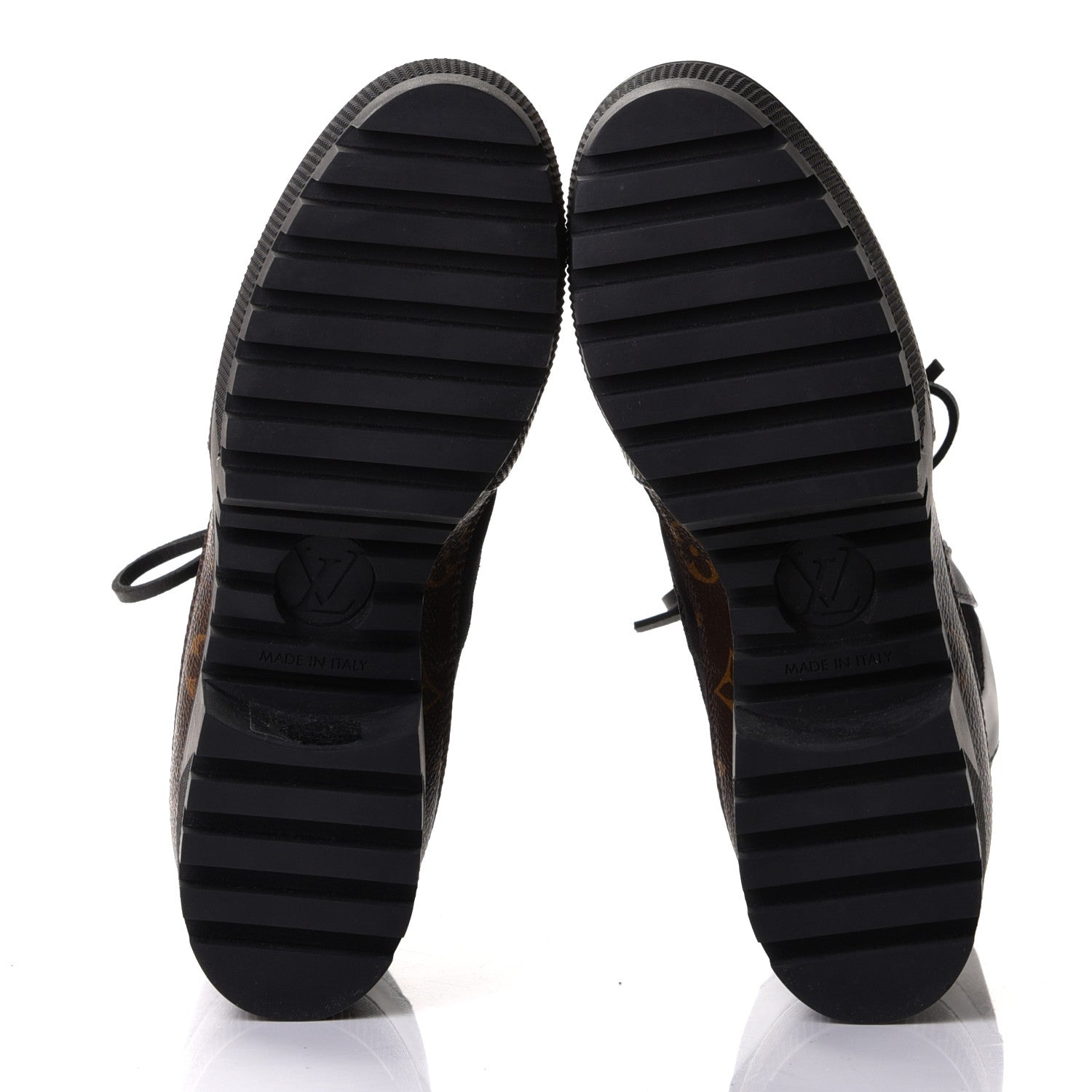 Louis Vuitton Suede Calfskin Monogram Laureate Platform Desert Boots 38 Black 6 of 6