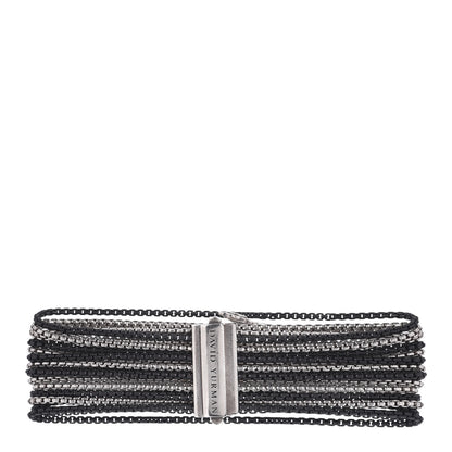 David Yurman Darkened Sterling Silver Sixteen-Row Box Chain Bracelet 3 of 4
