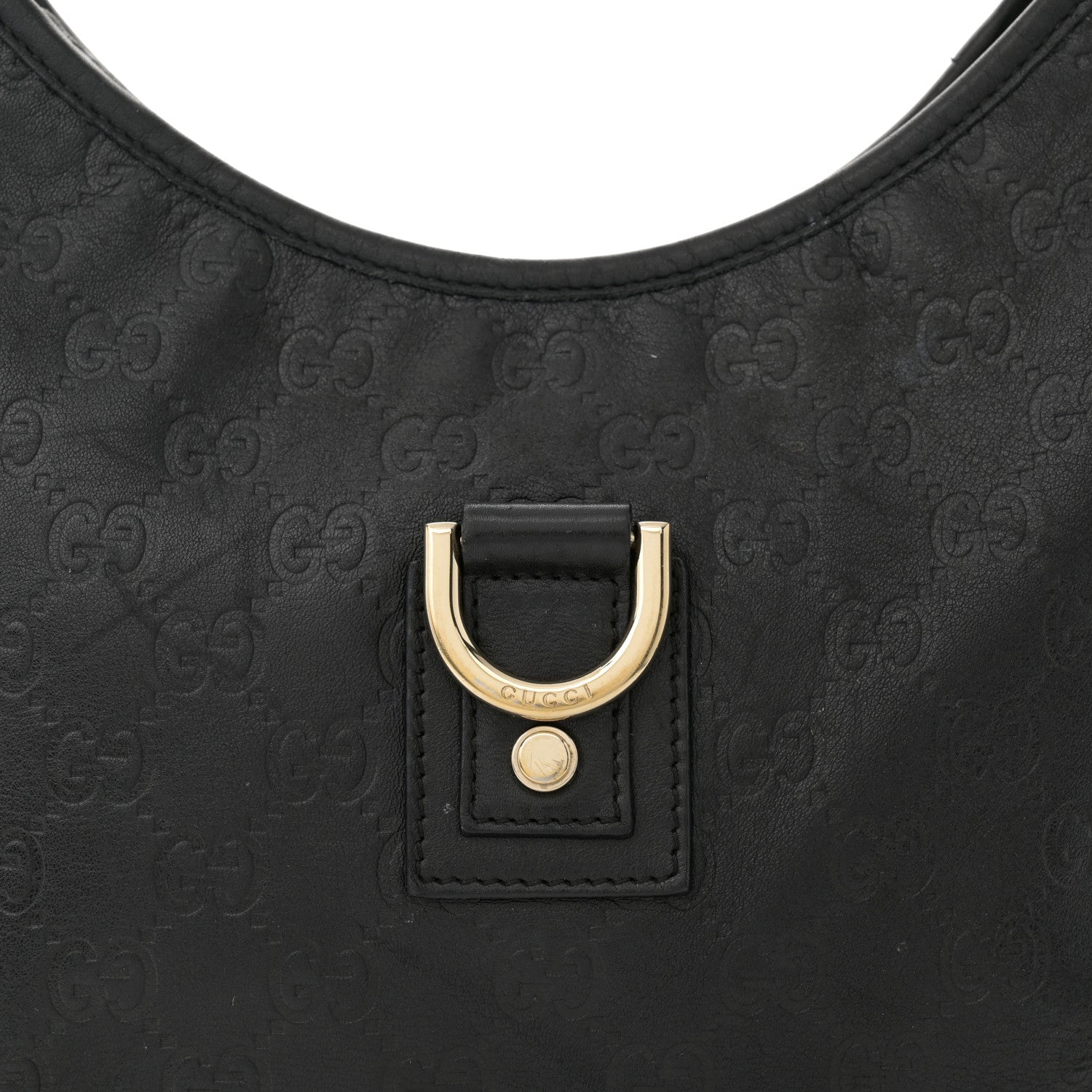 Gucci Guccissima Medium Abbey D Ring Hobo Black 8 of 13