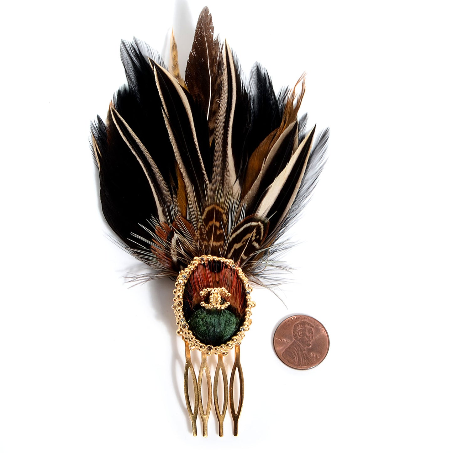 Peacock Feather CC Paris Edinburgh Hair Pin