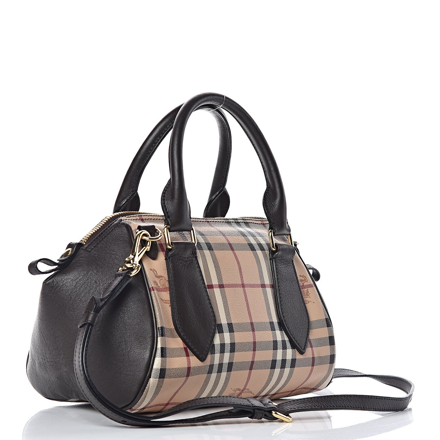 Haymarket Check Small Blaze Satchel Chocolate