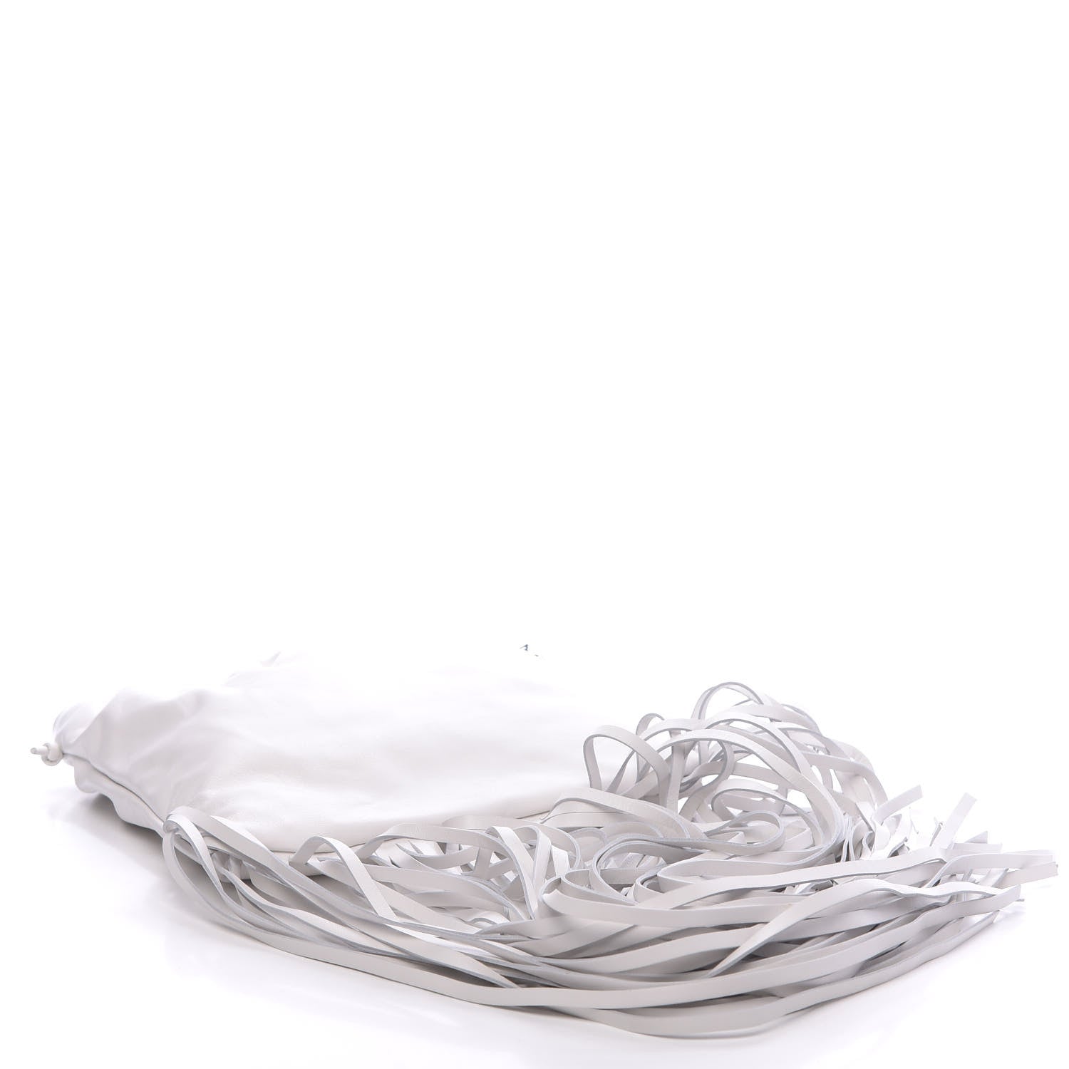 Bottega Veneta Nappa The Fringe Pouch Shoulder Bag White 4 of 10