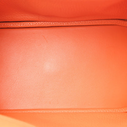 Hermes Taurillon Clemence Lindy 26 Orange 5 of 11