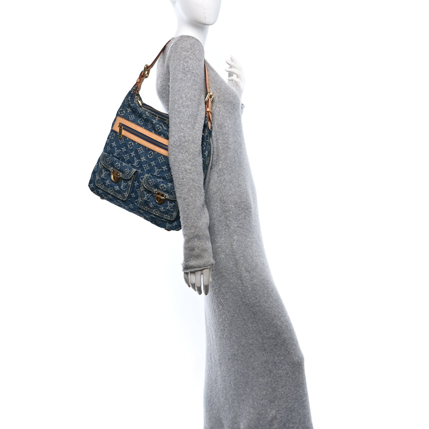 Louis Vuitton Denim Baggy GM Blue 2 of 10