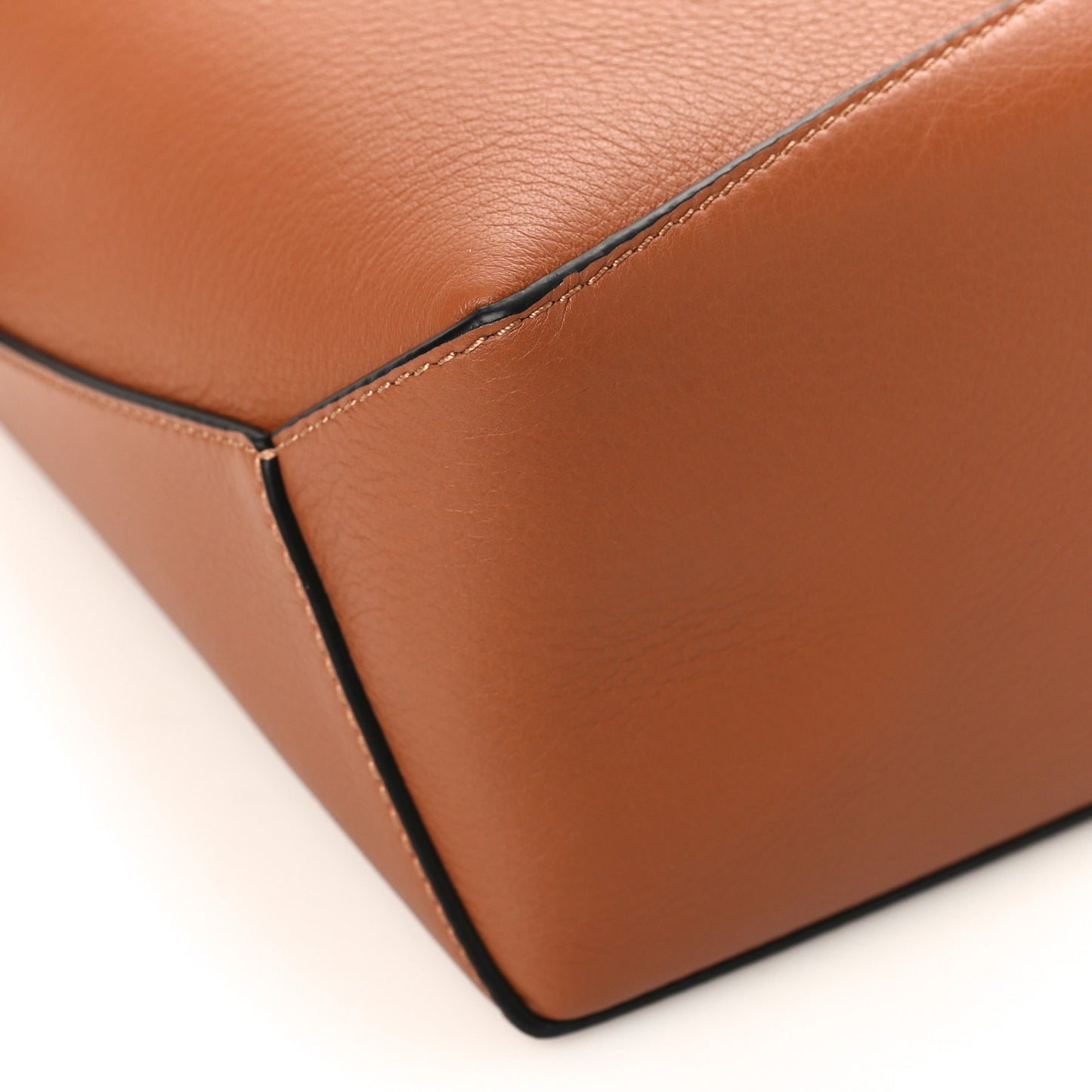 Calfskin Small Puzzle Edge Bag Tan