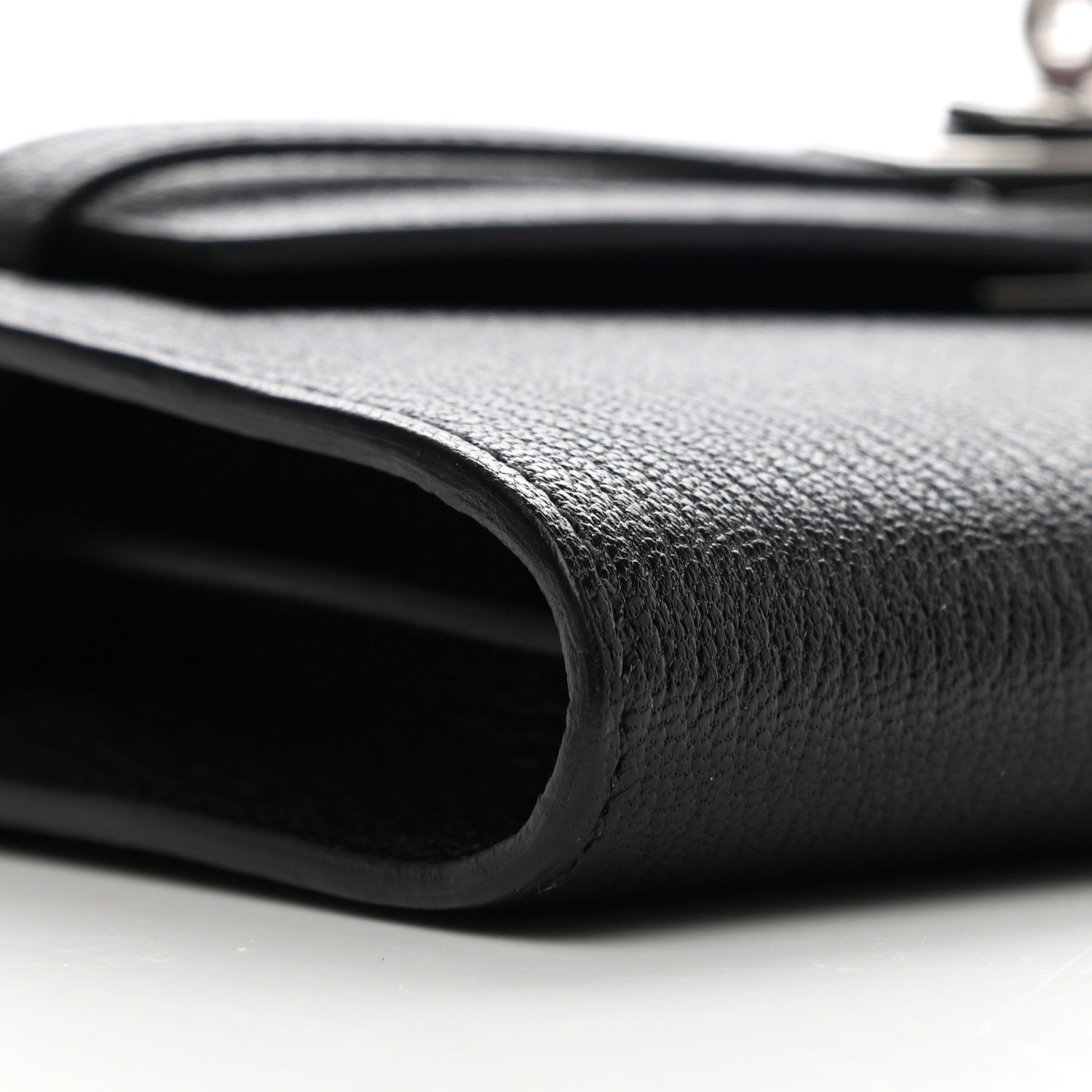 Hermes Chevre Mysore Kelly Wallet To Go Black 8 of 9