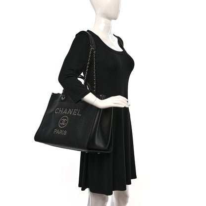 Chanel Caviar Medium Studded Deauville Tote Black 2 of 11