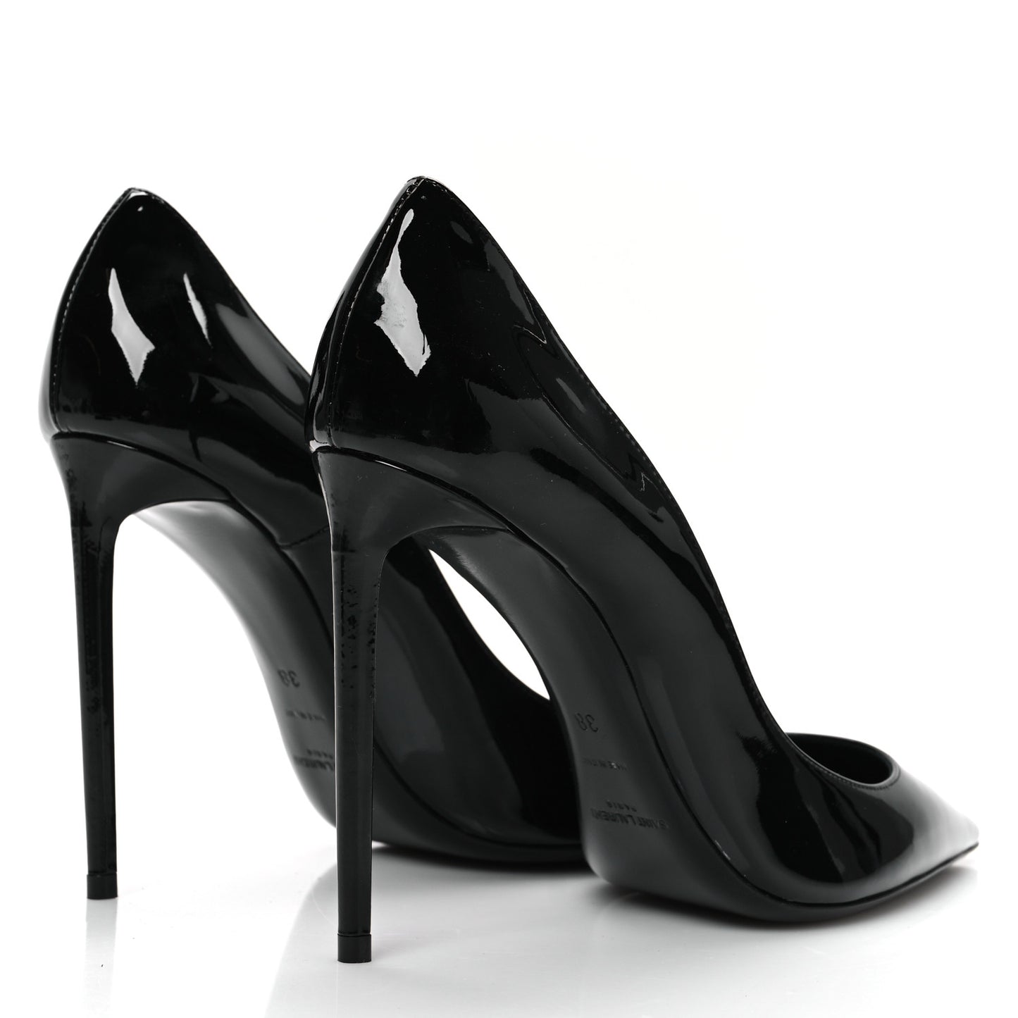 Vernice Chiffon Zoe 105 Pump 38 Black