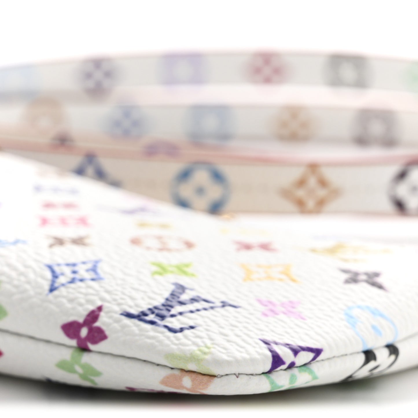 LV X TM Monogram Multicolor Phone Holder White