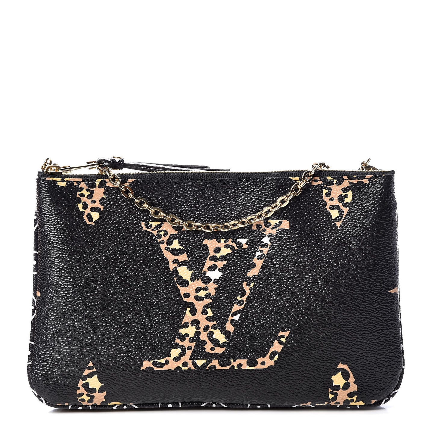 Monogram Giant Jungle Pochette Double Zip Black
