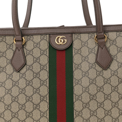 Gucci GG Supreme Monogram Medium Ophidia Shopping Tote Brown 8 of 11