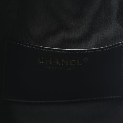 Chanel Suede Quilted Medium Chanel 25 Handbag Black 6 of 10