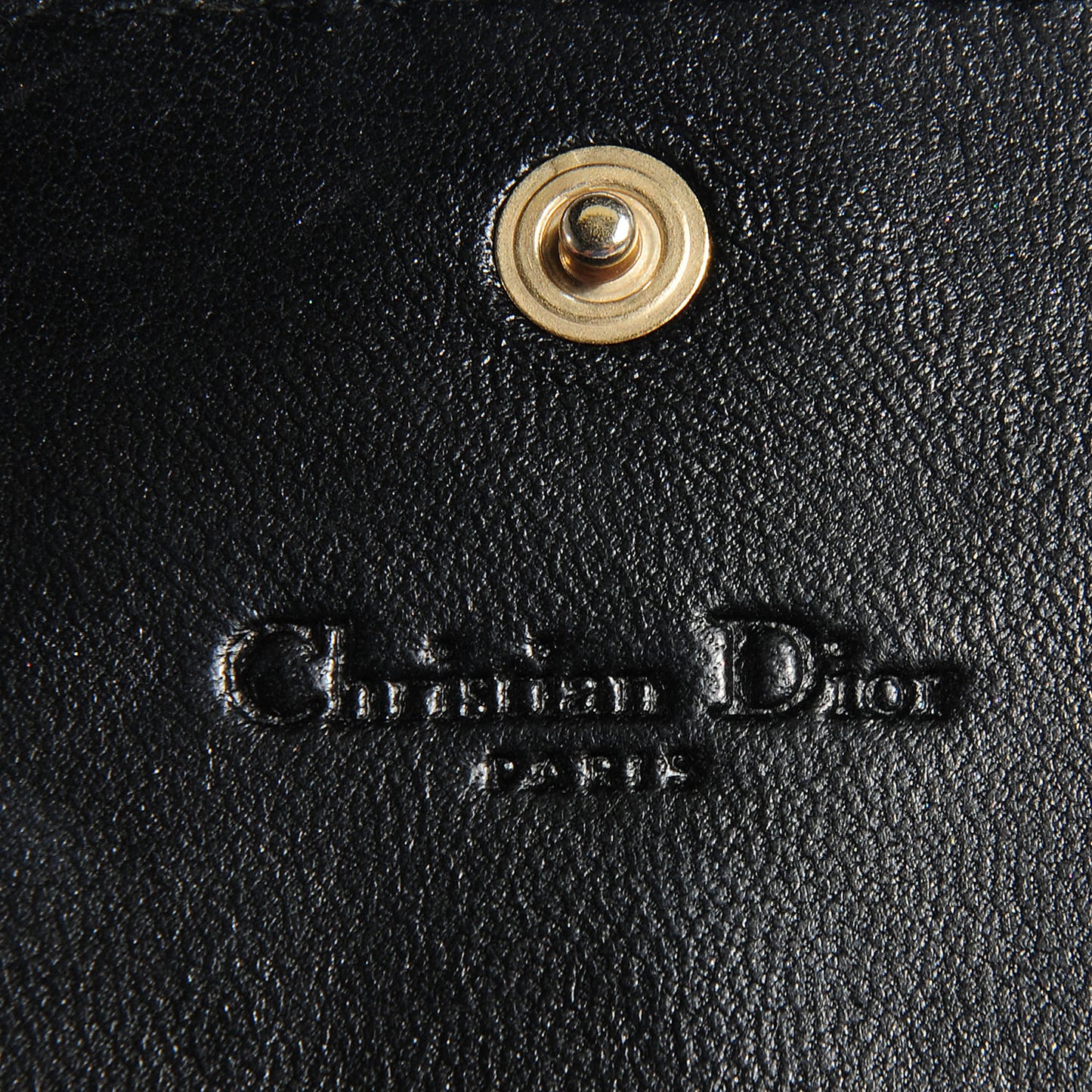 Lambskin Cannage Clutch Black