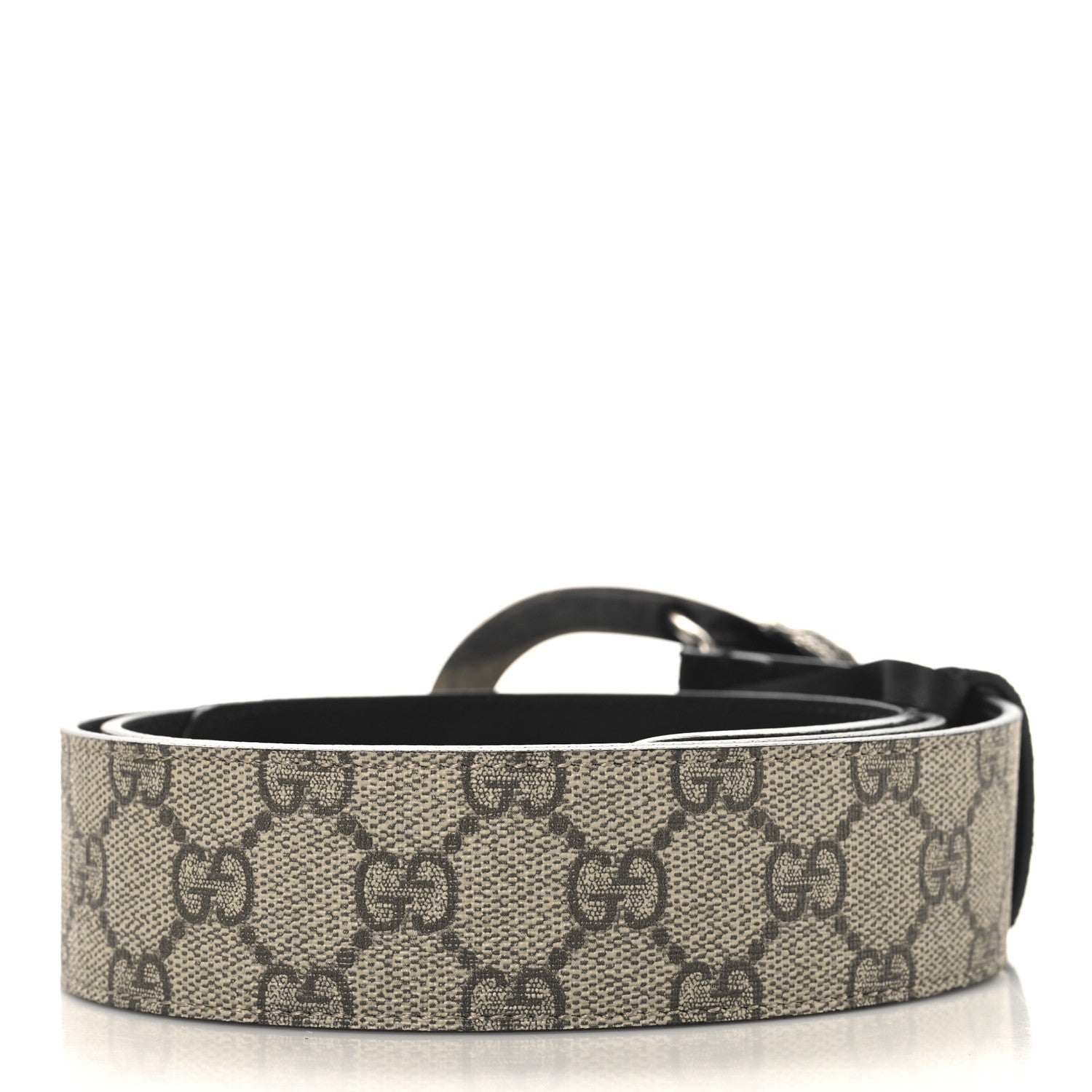 Gucci GG Supreme Monogram Suede Dionysus 40mm Belt 85 34 Beige Black 2 of 5