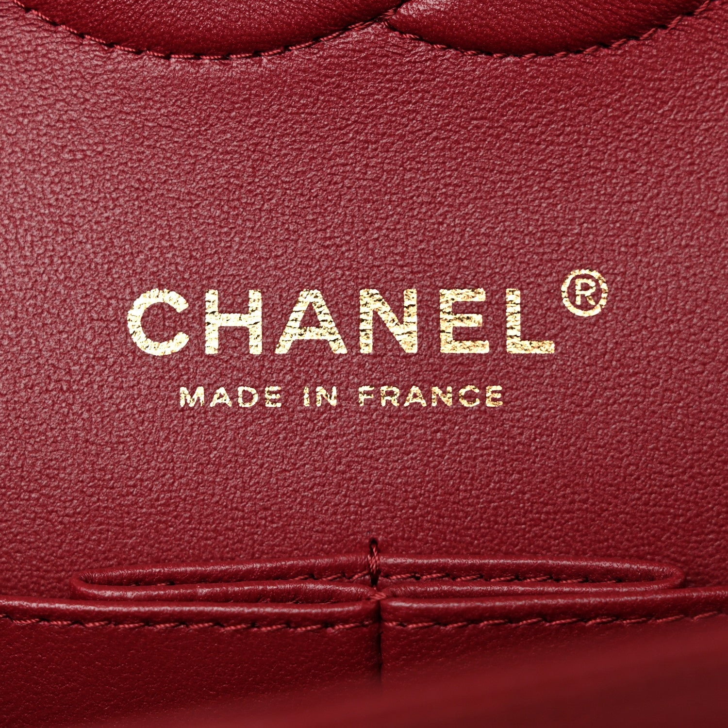 Chanel Caviar Quilted Medium Double Flap Dark Red 6 of 11