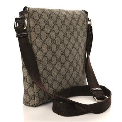 Gucci GG Plus Monogram Small Flap Messenger Bag Beige Dark Brown 3 of 9