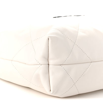 Chanel Calfskin Quilted Small Chanel 22 White 10 of 12