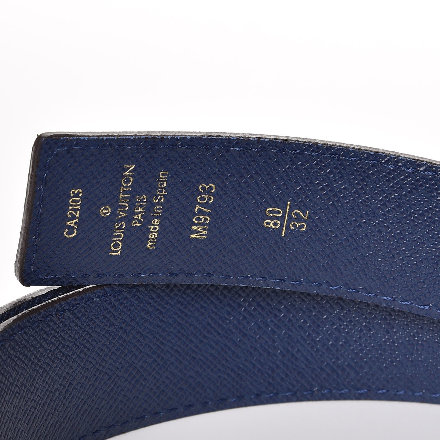 Louis Vuitton Calfskin Rainbow Monogram 30mm LV Initiales Reversible Belt 80 32 6 of 7