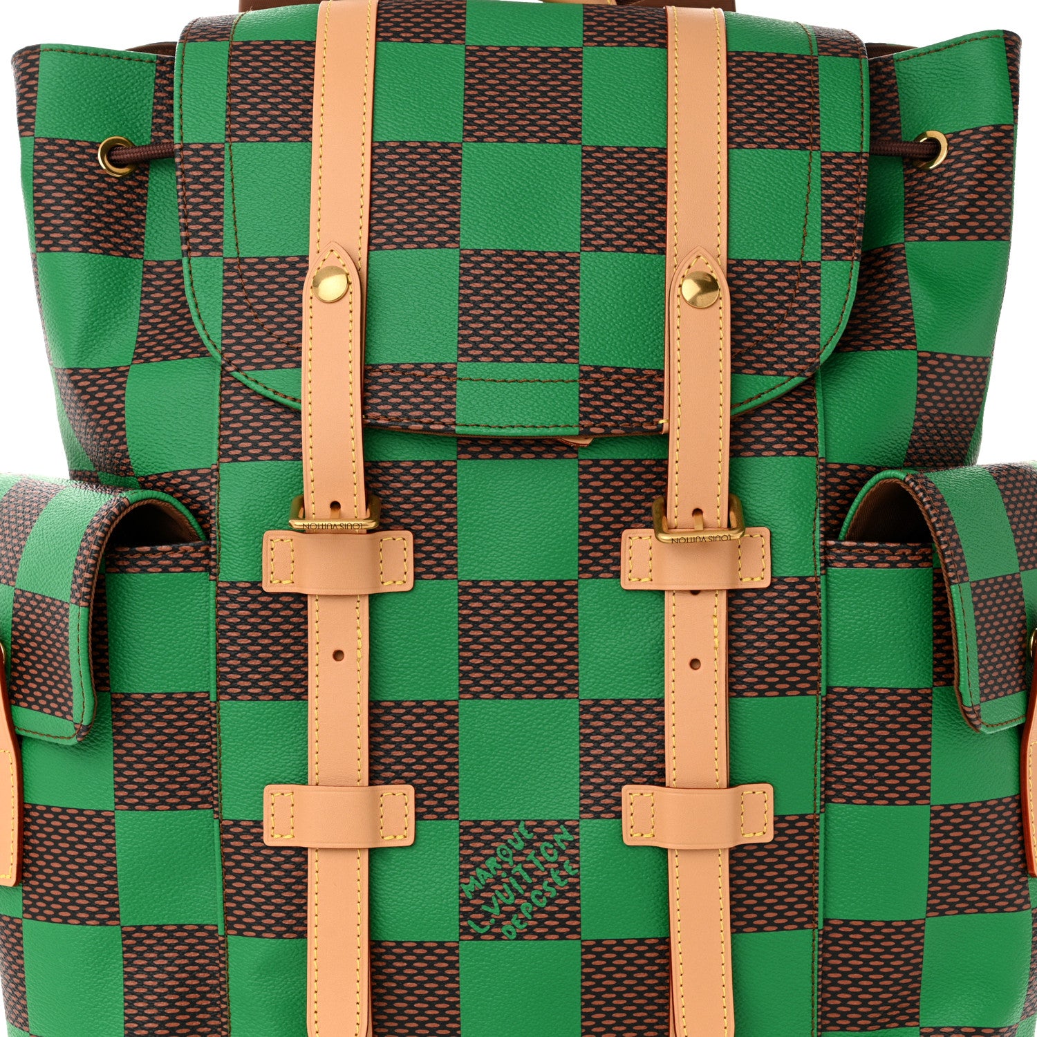 Louis Vuitton Damier Pop Christopher MM Backpack Green 7 of 9