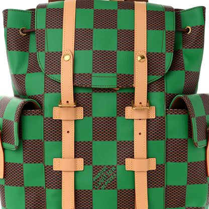 Louis Vuitton Damier Pop Christopher MM Backpack Green 7 of 9