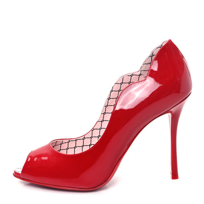 Christian Louboutin Patent Chick Up 100 Pumps 37.5 Loubi 1 of 9