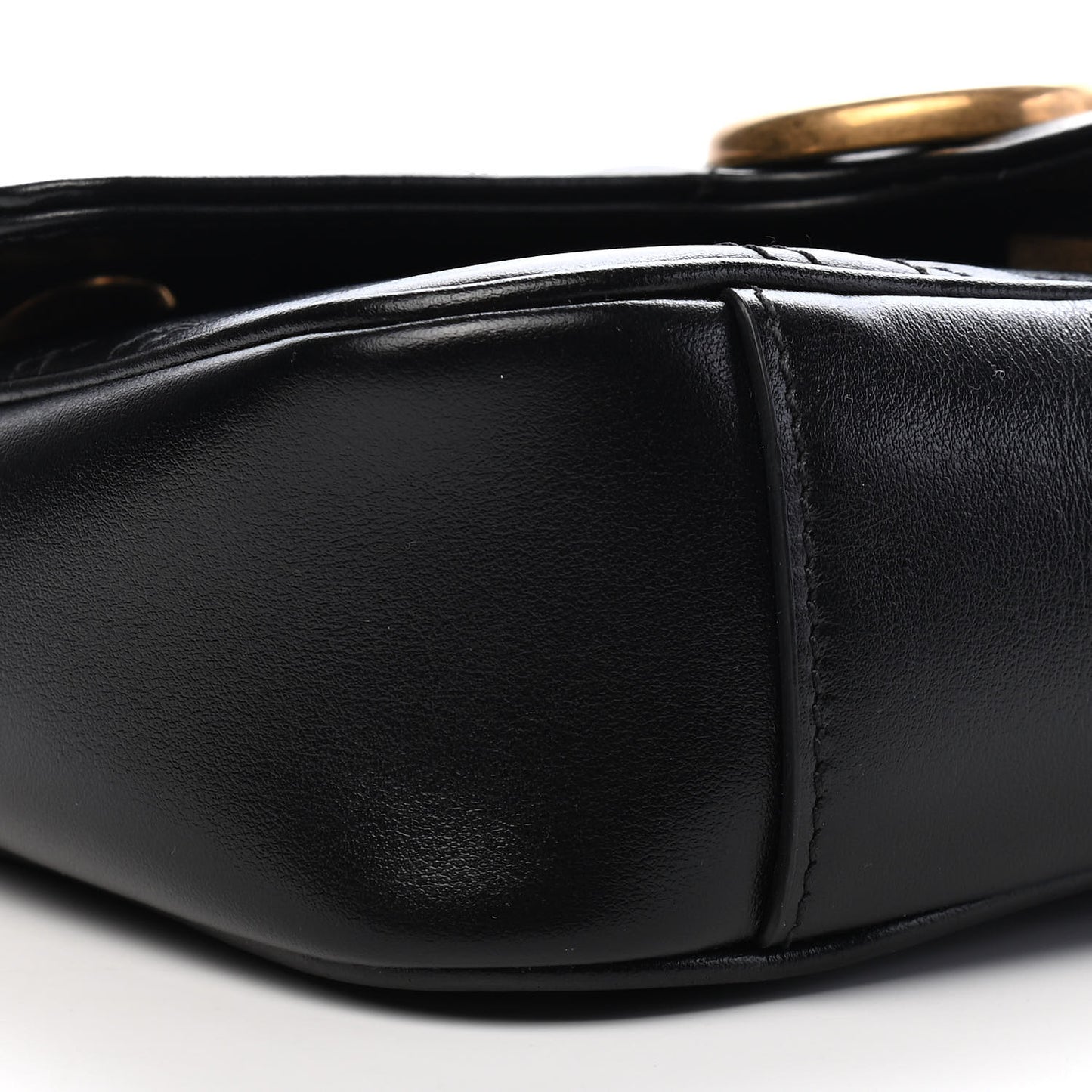 Calfskin Matelasse Mini GG Marmont Shoulder Bag Black