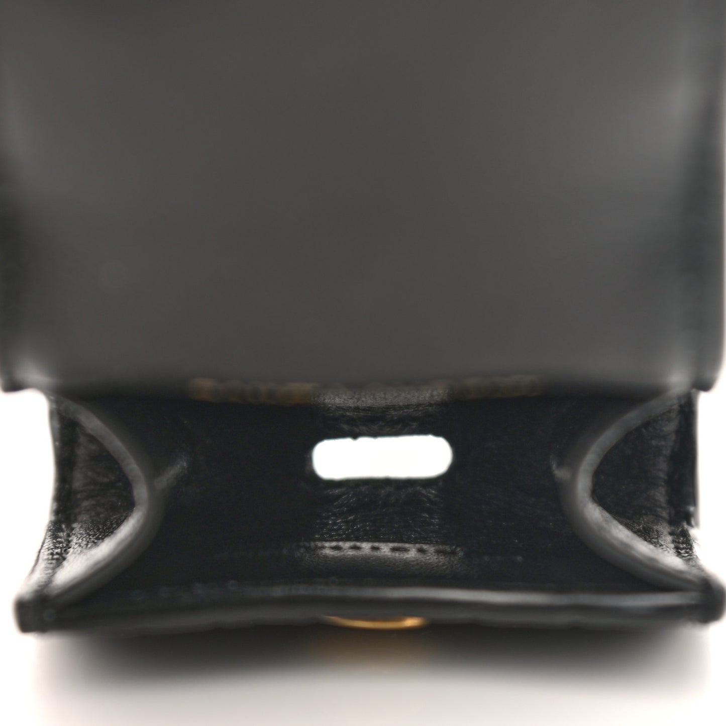 Calfskin Crocodile Embossed Monogram Airpods Case Black