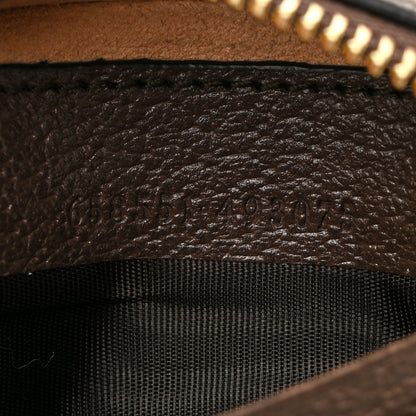 Gucci Monogram Jumbo GG Textured Dollar Calfskin Web Mini Ophidia Half Moon Hobo Camel Ebony New Acero 7 of 12